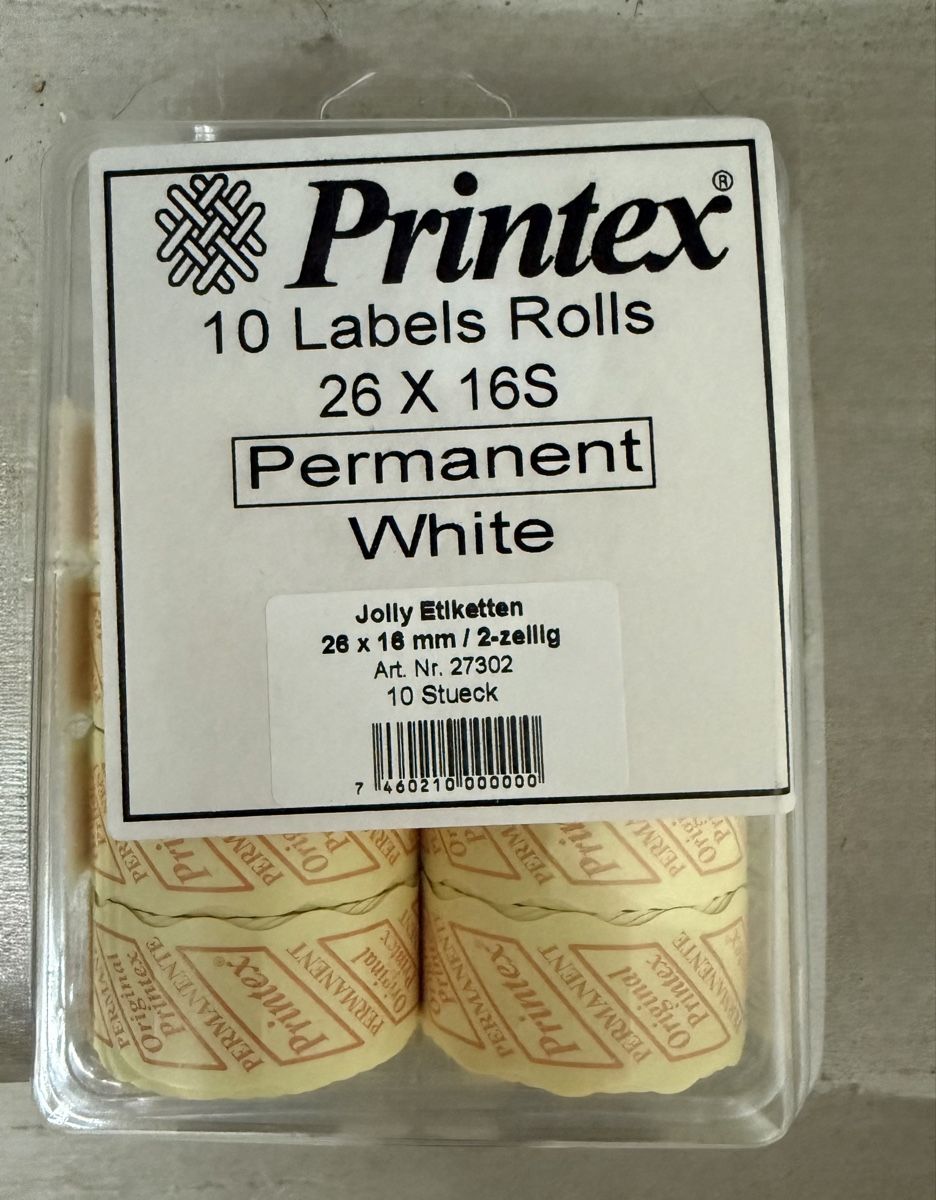 Sticker: 9 Rollen Printex Etiketten permanent weiss – Nuovo (secondo la descrizione) da Lenzburg venduto da Cvirus1