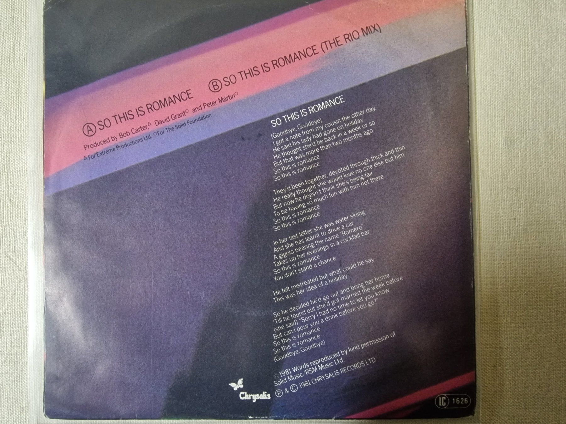 Dischi in vinile: Linx Singe – So This Is Romance – Usato da Root venduto da atelier22 1