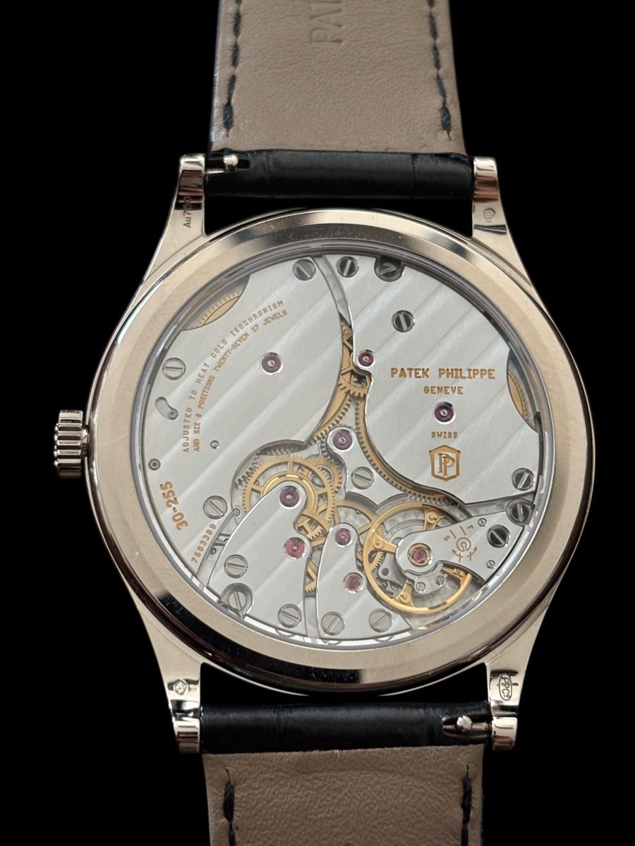 Patek Philippe Uhren: Patek Philippe Calatrava Watch, Grey Dial, Black Strap – Neu und originalverpackt aus Lugano von RADIAURUM 5