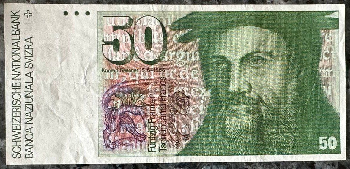 Banconote: Schweizer Banknote - 50 Franken Note – Usato da Beringen venduto da Mantafisch1