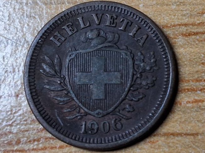 Tutti le monete: 1 Rappen 1906 - sehr schön! – Usato da Münchenstein venduto da purbach1 4
