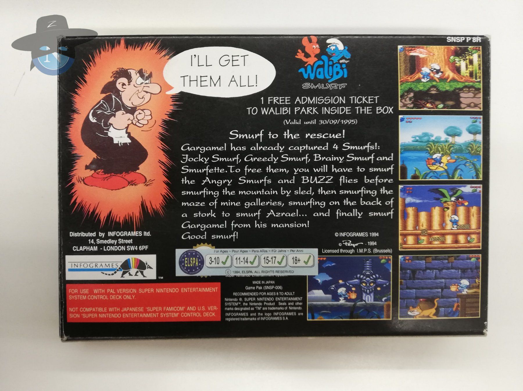 Nintendo Giochi: The Smurfs / Super Nintendo SNES – Usato da St. Gallen venduto da zorro_dc 1