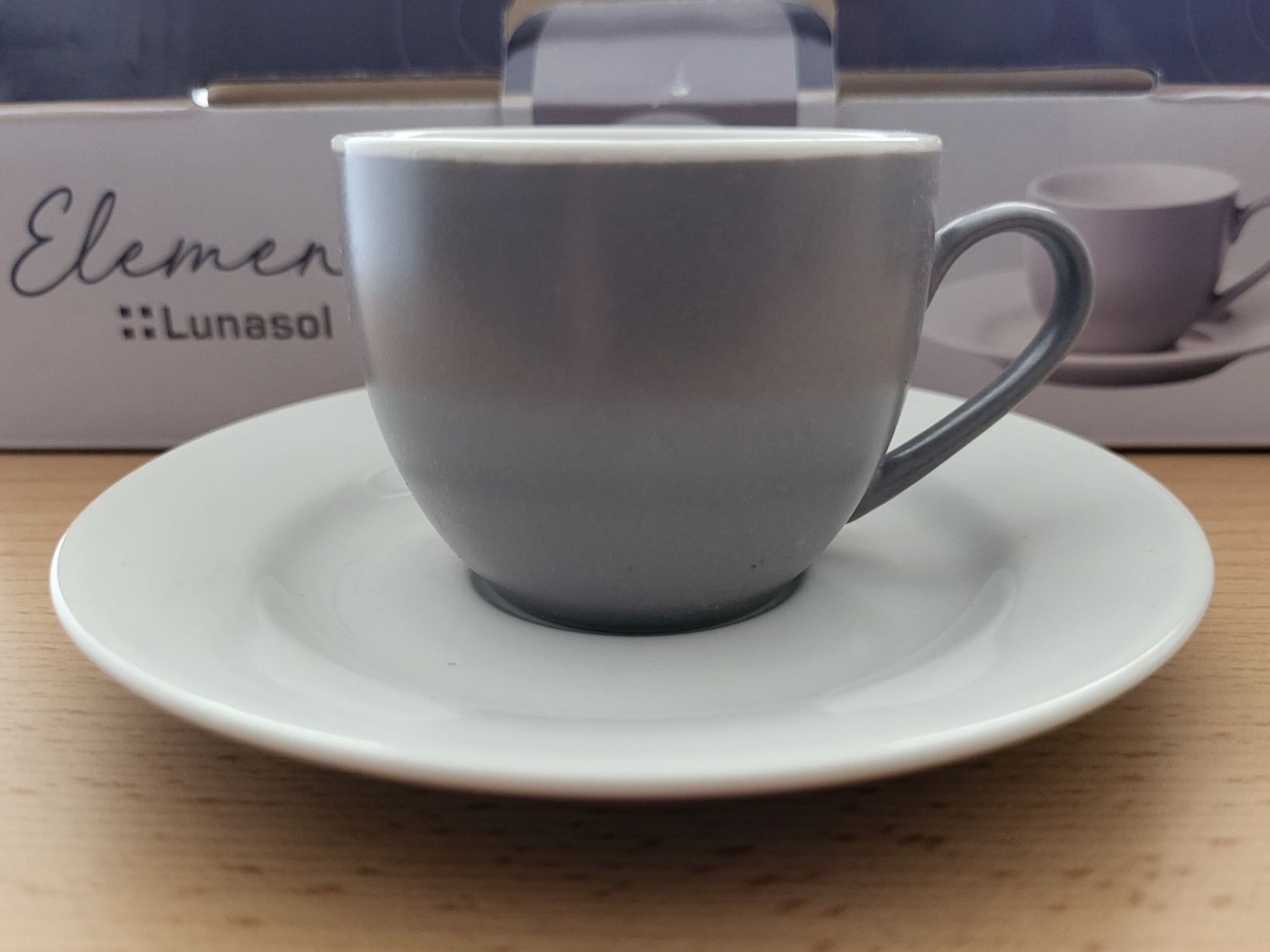 Tassen: Espressotasse Lunasol, hellbraun/grau, 4er Set – Neu und originalverpackt aus Waltenschwil von creativeline