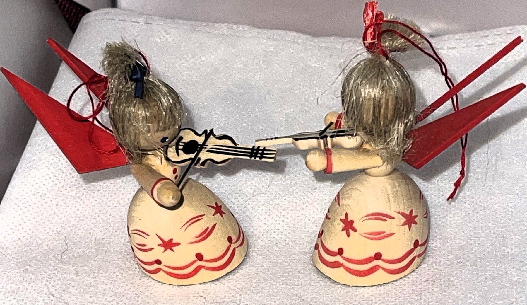 Tutte le decorazioni: Weihnachtsbaumanhänger 2 Engel rot – Nuovo e nell'imballaggio originale da Lutzenberg venduto da Truhe 1