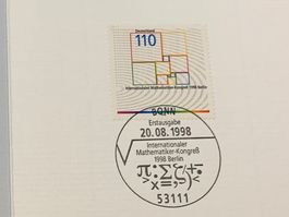 1998 Sonderbriefmarke - Internationaler Mathematikerkongress