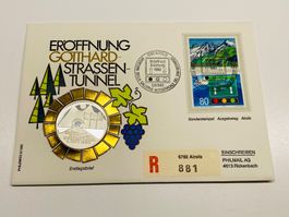 Silber Numisbrief 1980 Gotthard Händler Preis 150.- PP