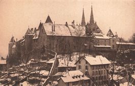 Neuchâtel (NE) Schloss Neuenburg, Winteransicht
