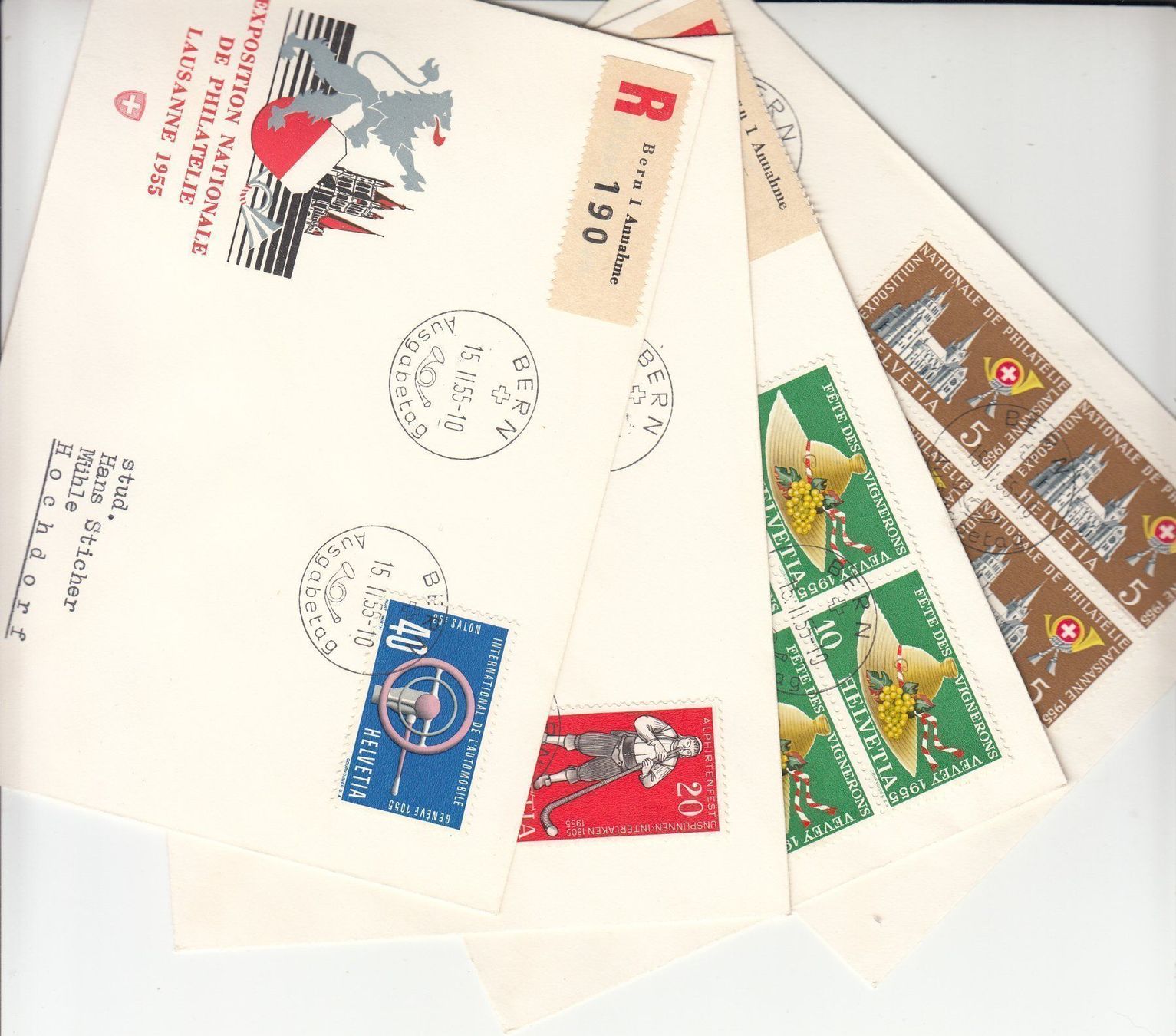 Tutti i francobolli: SBK 320 - 323 FDC d 4 Briefe – Usato da Bürglen TG venduto da StampGraf