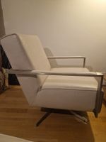2x Koinor Drehsessel Jenson mit 2x Fussteil- Kalbsleder