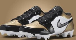 Jordan 1 Low TD Cleat  Patent Gold Toe 43