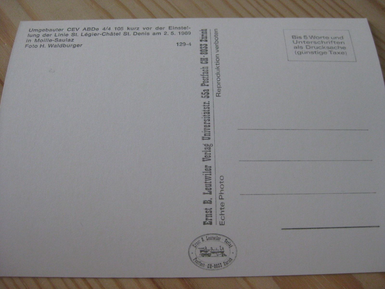 Cartoline postali: AK Moille Saulaz mit Zug – Nuovo (secondo la descrizione) da Malters venduto da Marosko 1