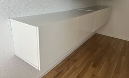 4x Wandregal weiss hochglanz