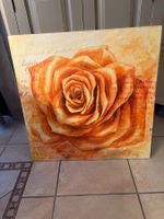 Leinwandbild mit Rose 80 × 80 cm