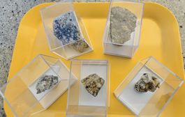 Mineralogie Sammelset wie Monazit Magnetit Ilmenit Binntal
