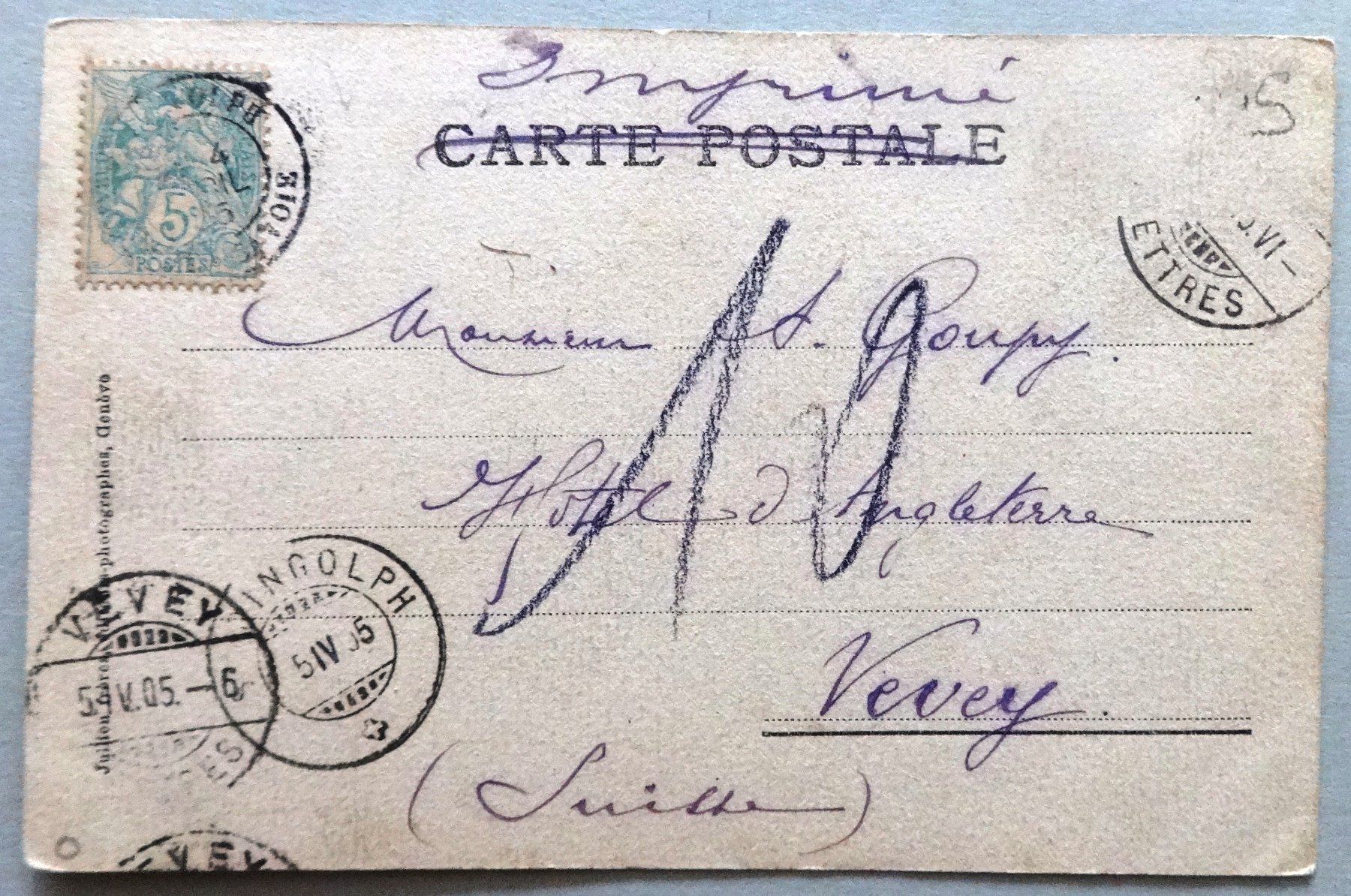 Cartoline postali: Saint-Gingolph – Usato da Fétigny venduto da Billy2miny 1