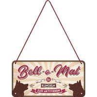 Metall-Hängeschild-BELL-O-MAT-1 X KLINGELN - 20 X 10 CM