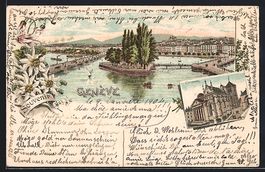 Litho Genève, Cathédrale, vue généra