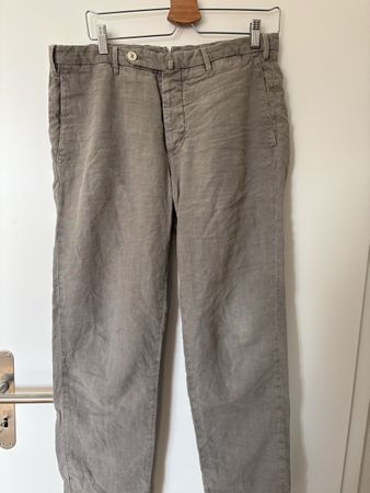 Vintage Leinen Hosen Grau