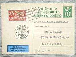 TR70 Carte Postale + Timbre Suisse 1927