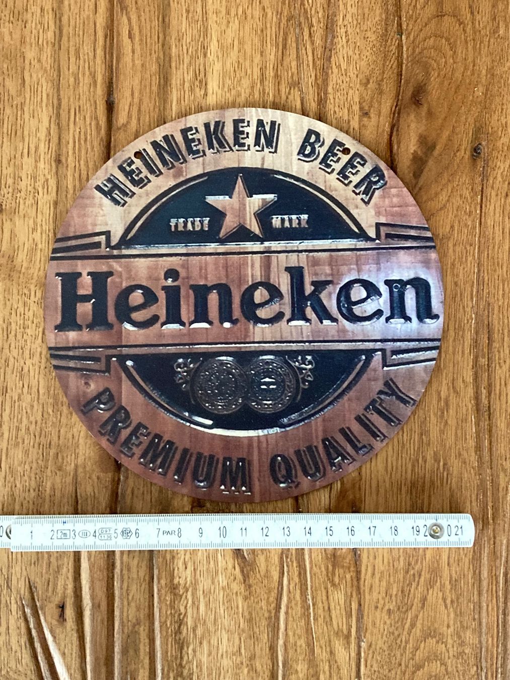 Bevande alcoliche: Heineken / Schönes Holzschild / neu – Nuovo e nell'imballaggio originale da Bremgarten AG venduto da Eurotiz 1