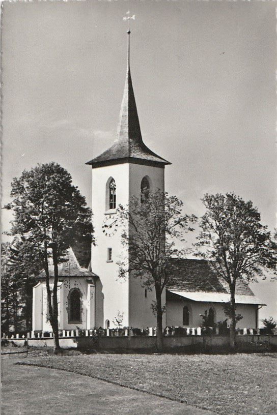 Ansichtskarten: Kirche Wahlern/BE – Gebraucht aus Aarburg von Aare10