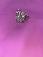Lot de 3Accessoire Cheveux Perle Strass Argenté Neuf