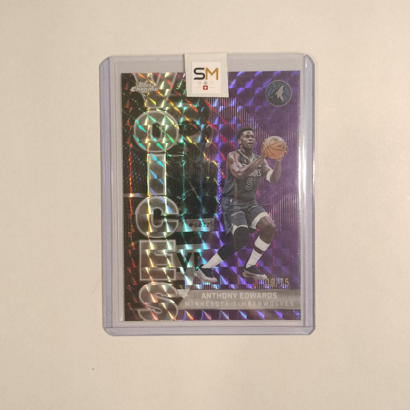 Panini Carte collezionabili: Anthony Edwards Topps Chrome Purple /75 V-Secs – Nuovo (secondo la descrizione) da Bern venduto da SportsMemos 4