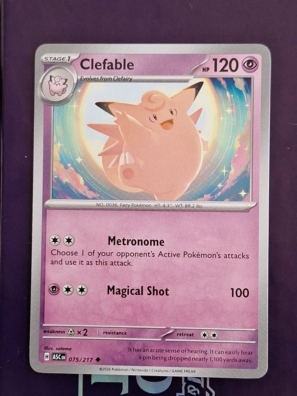 Pokémon Carte collezionabili: Clefable - Pokemon Ascended Heroes – Usato da Altstätten SG venduto da GGsGameshop