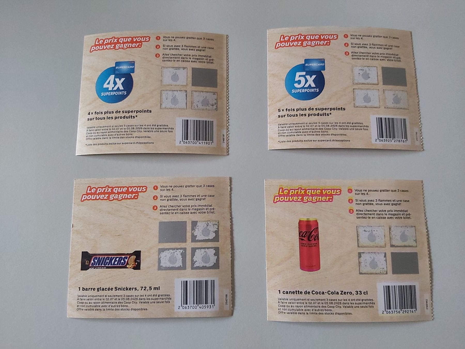 Buoni: 4x Bons Grill win Coop – Usato da Le Brassus venduto da bar_5ttw