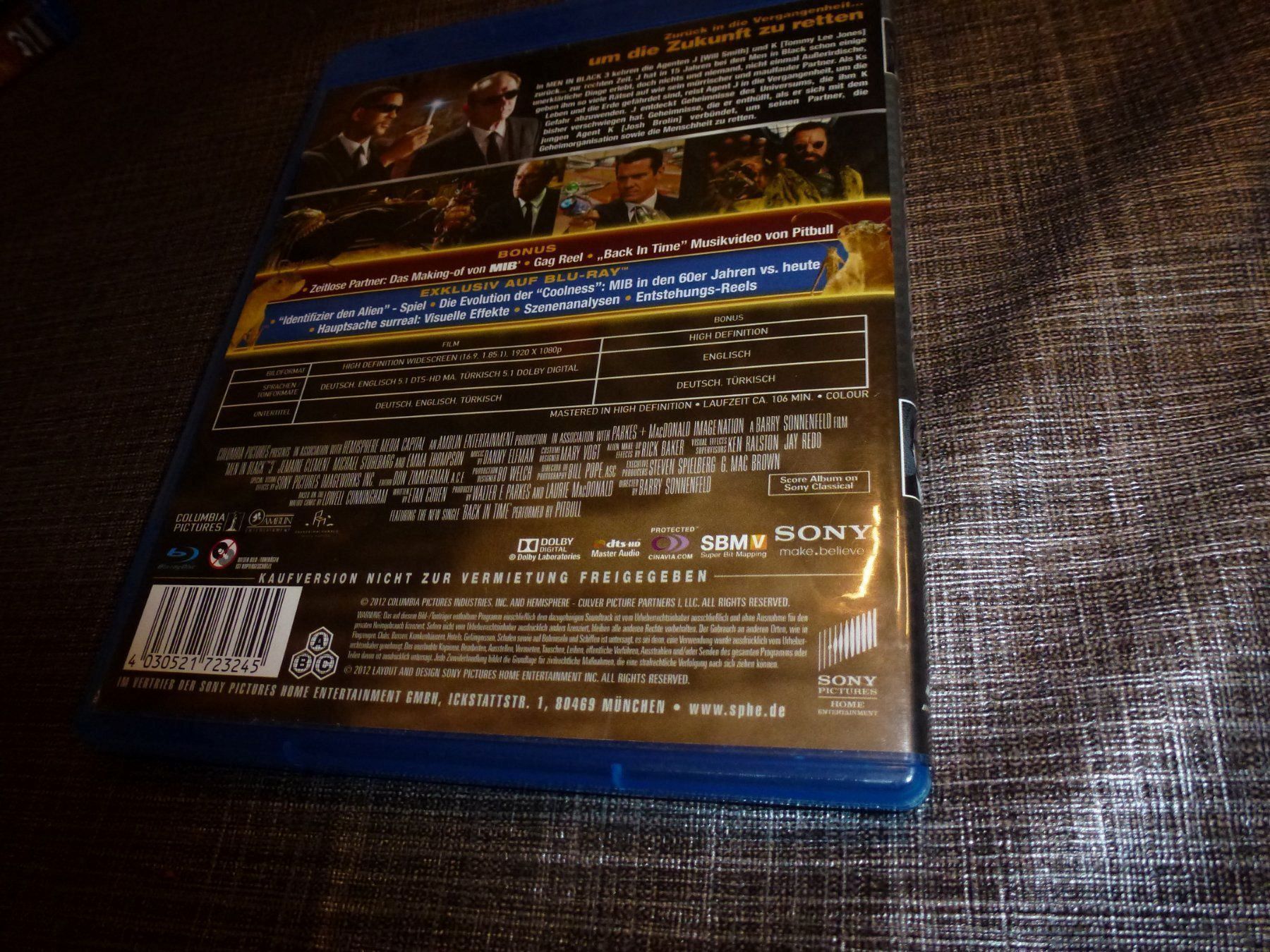 Tutti i DVDs: Men in Black 3 BLU-RAY – Usato da Olten venduto da Disc-Verkauf 2