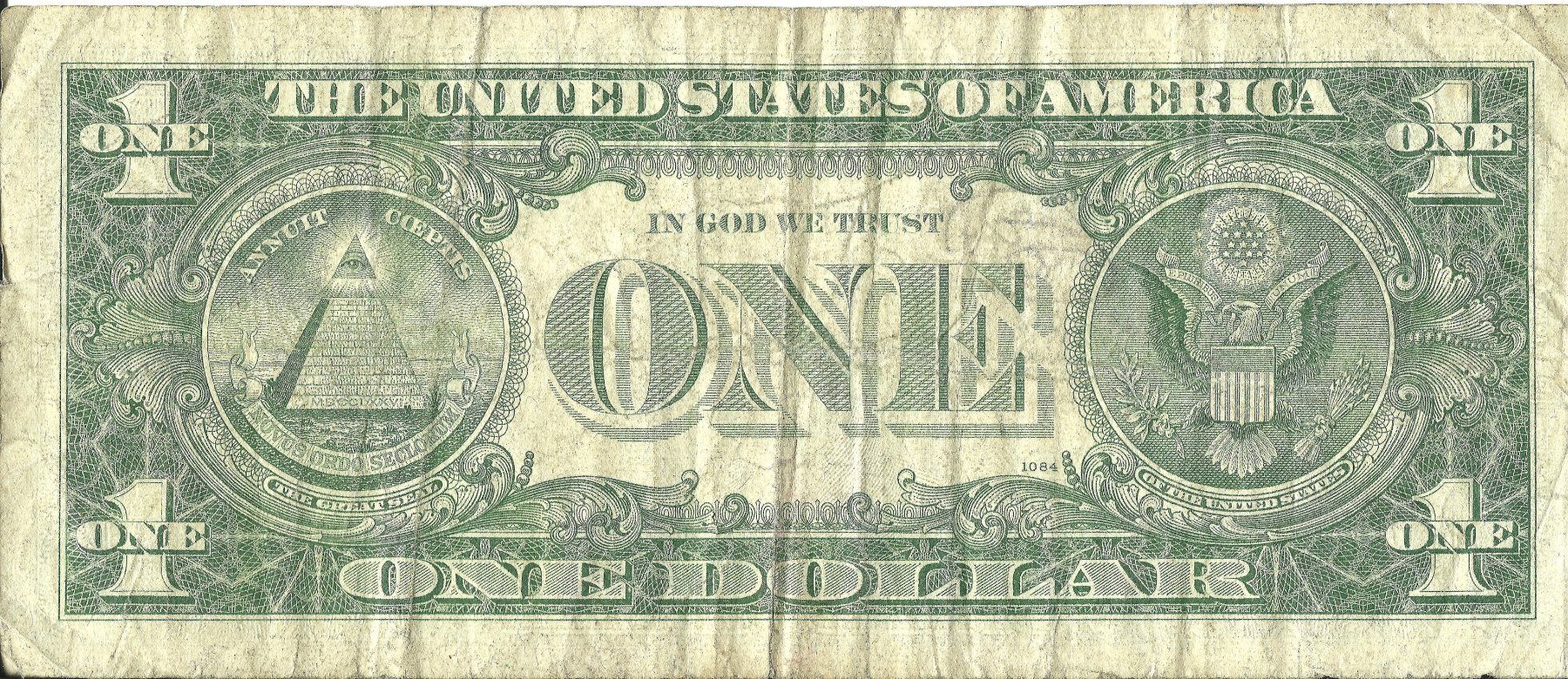 Banconote: Eine abgeranzte US-Dollar-Note, Serie 1963 – Usato da Volketswil venduto da IvanBerton1974 1