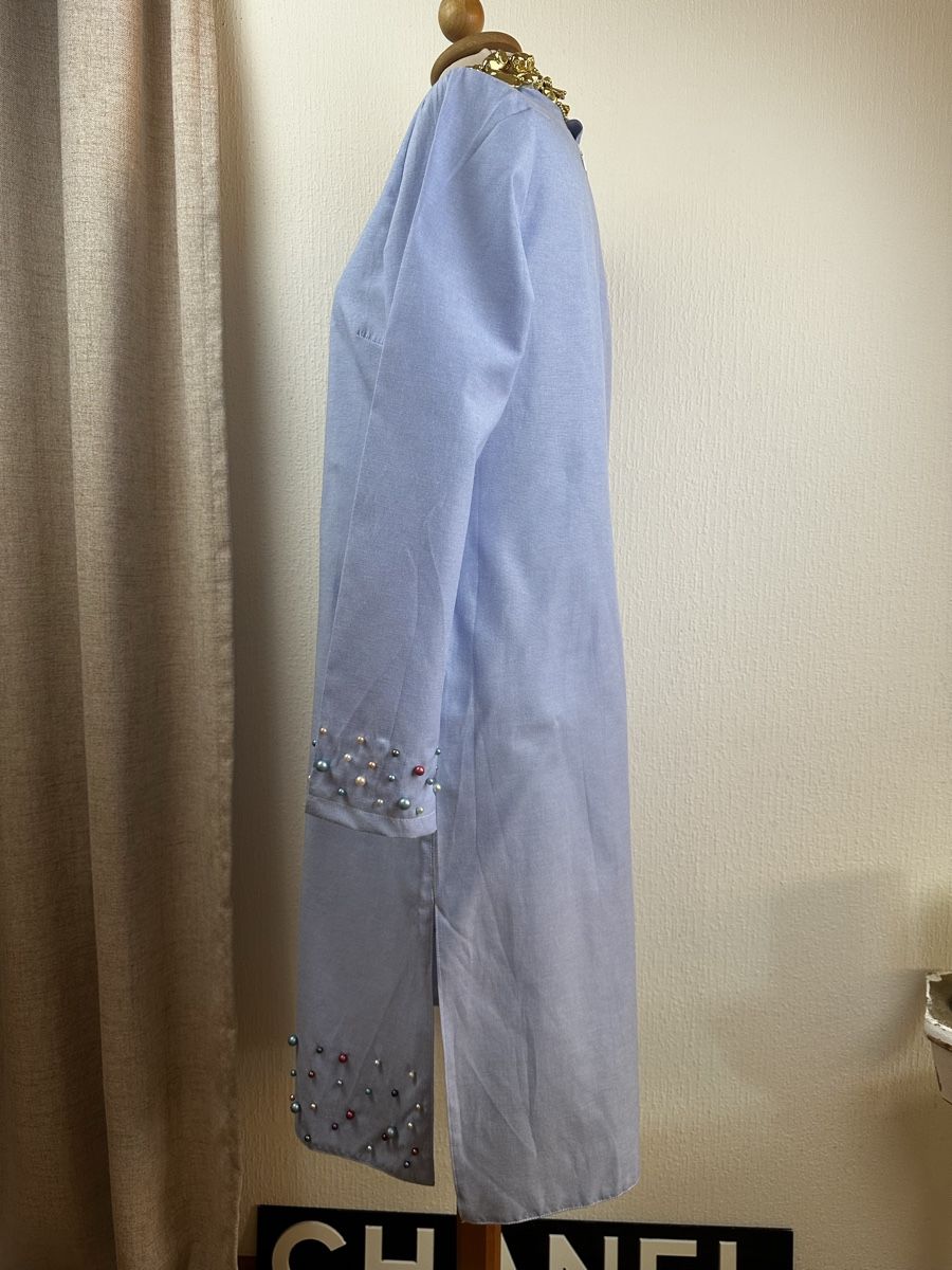 Robes: Robe droite perles bleu clair taille 40 col Mao  – Neuf (Voir description) à Châtelaine par Alexandra.jankowski 3
