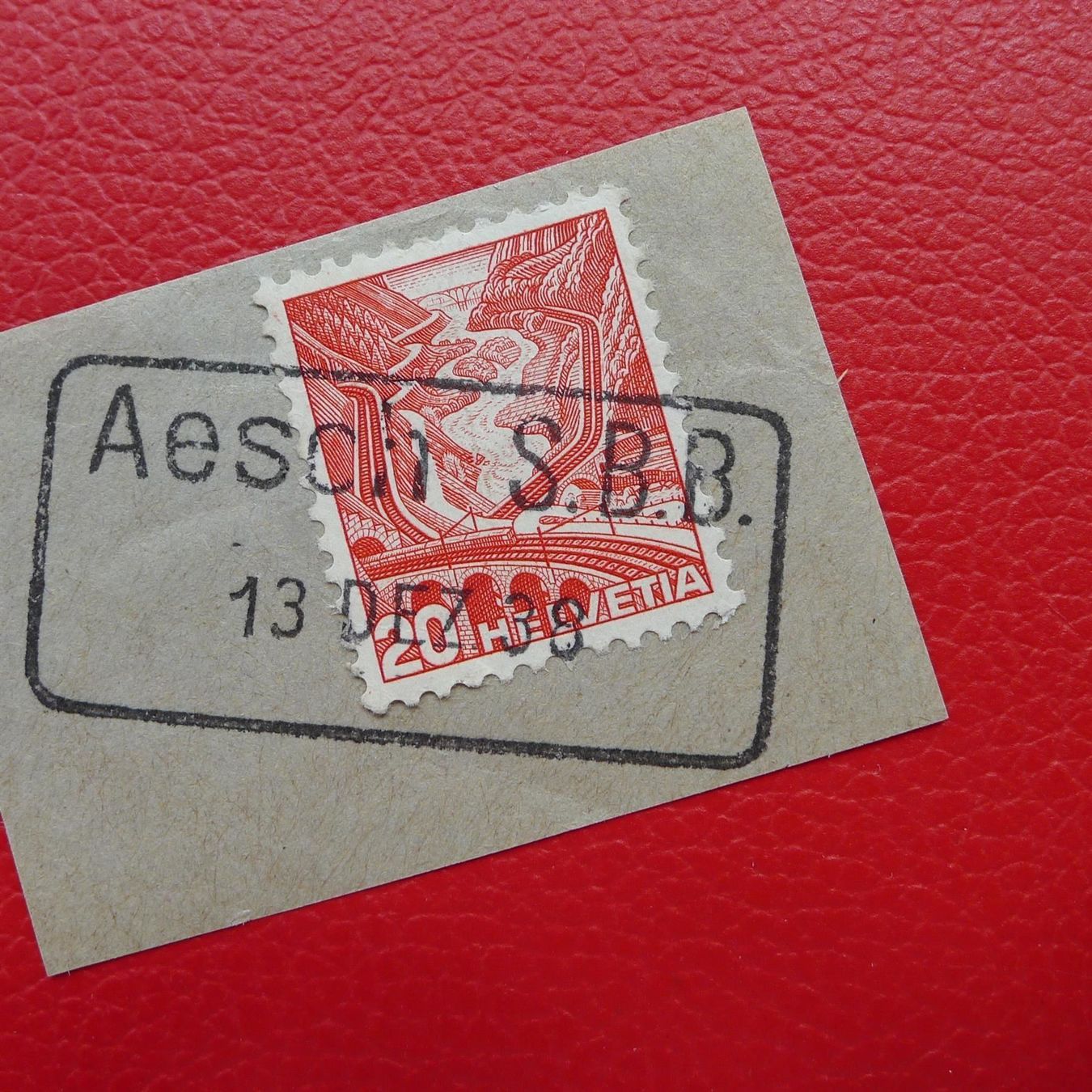 Alle Briefmarken: 1938: AESCH "BAHNPOST": Aesch SBB, sehr sauber entwertet – Gebraucht aus Sursee von Luzernerraute 1