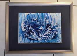 Bild Acryl abstrakt Eisblume