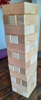 Jeu d'adresse en bois chauffé XL style Jenga - en épicéa