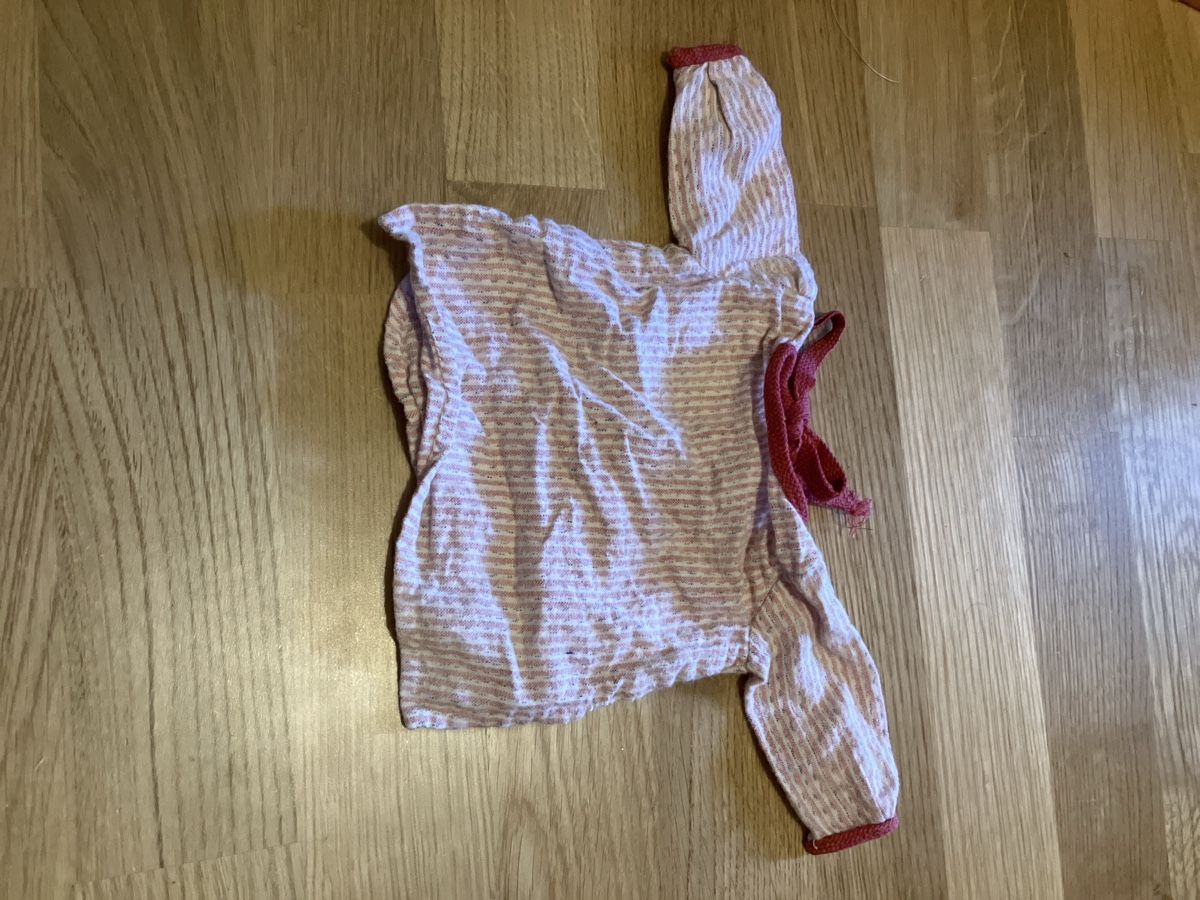 Bambole: Striped dolls shirt with bow and buttons . – Usato da Zürich venduto da papperlapapp1