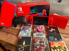 Nintendo Switch Super Mario Edition Neu + 6 Games