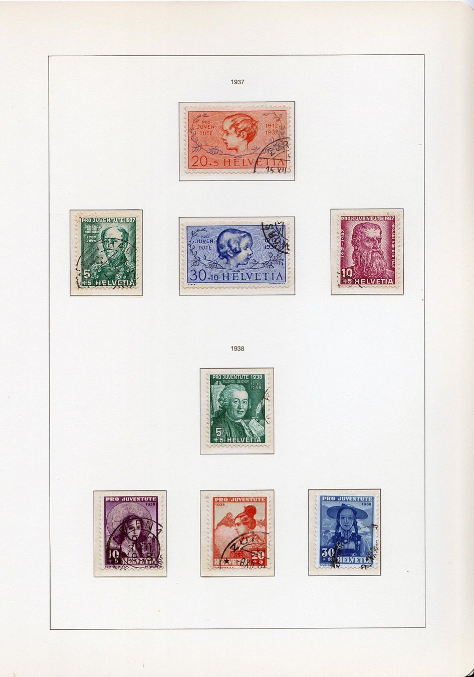 Tous les timbres: PRO JUVENTUTE 1913-1969 Collection ⨀ Complète 30 fl. – D'occasion à Genève par omniphila 7