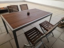 Gartentisch Set mit 4 Stühlen