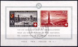 1942 Bundesfeierblock ll Nr. B19 Ersttag Postmuseum 15.Vl.42