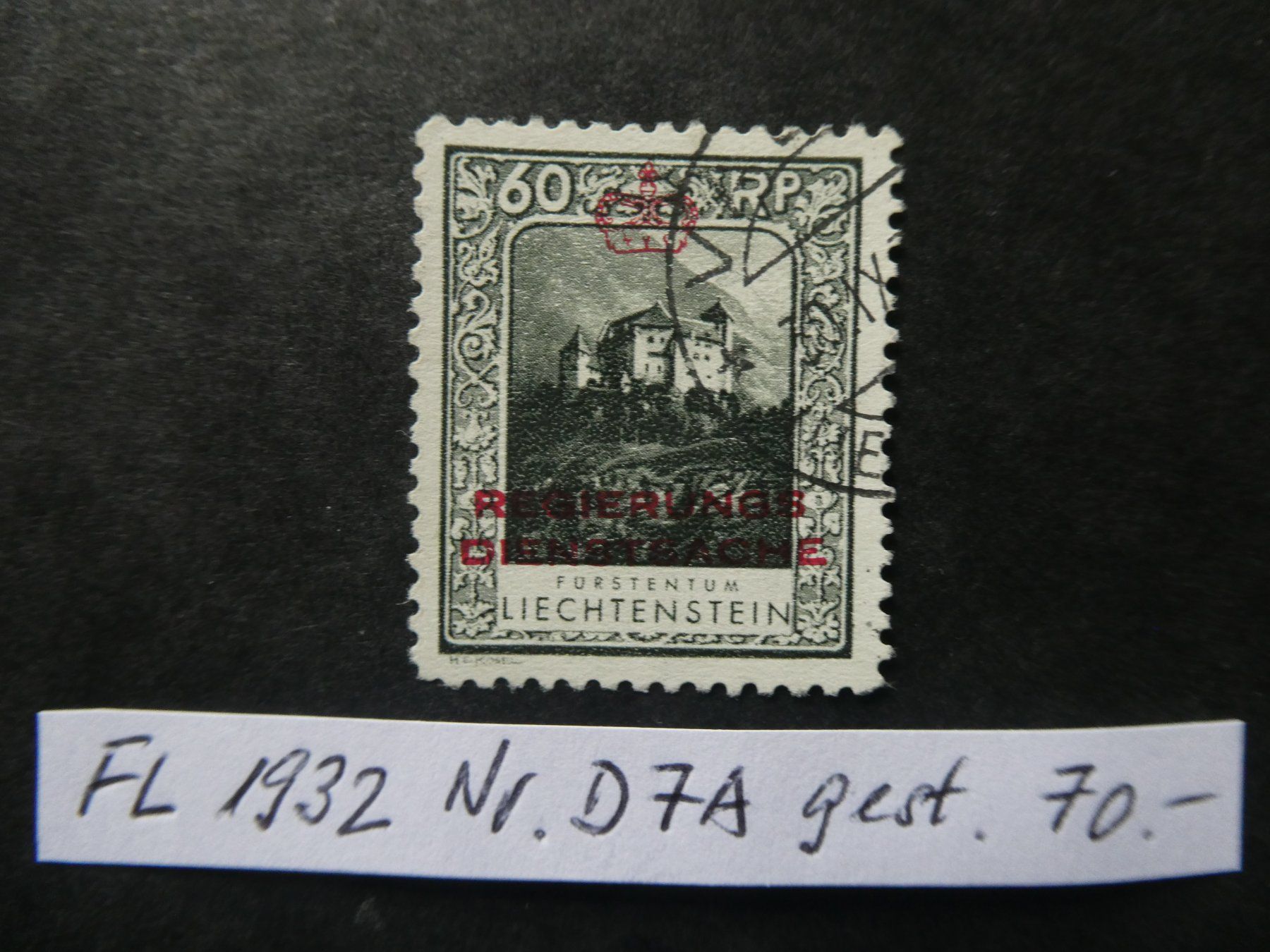 Tutti i francobolli: FL 1932 Nr. D7A gestempelt – Usato da Lausen venduto da Herbamare01