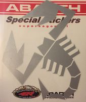 Abarth Skorpion Aufkleber 11.5cm Silber (Art. 21586)