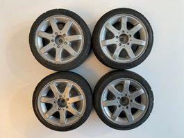 Reifen-Felgen Set 4 Stk. mit Profil Tamiya etc. Vintage