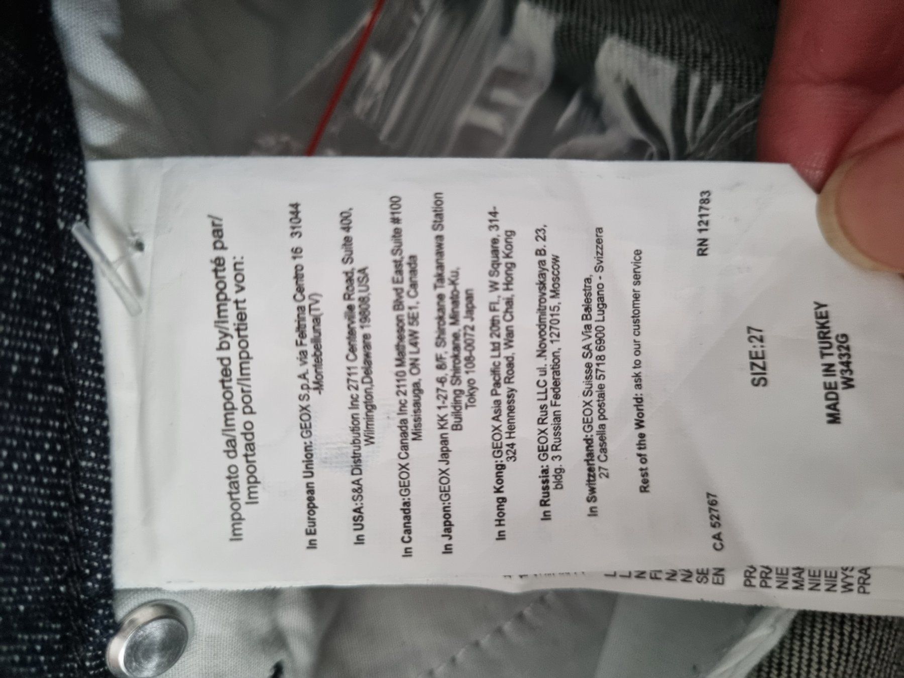 Jeans: Jeans Geox – Neu und originalverpackt aus Arbedo von Gyn 3
