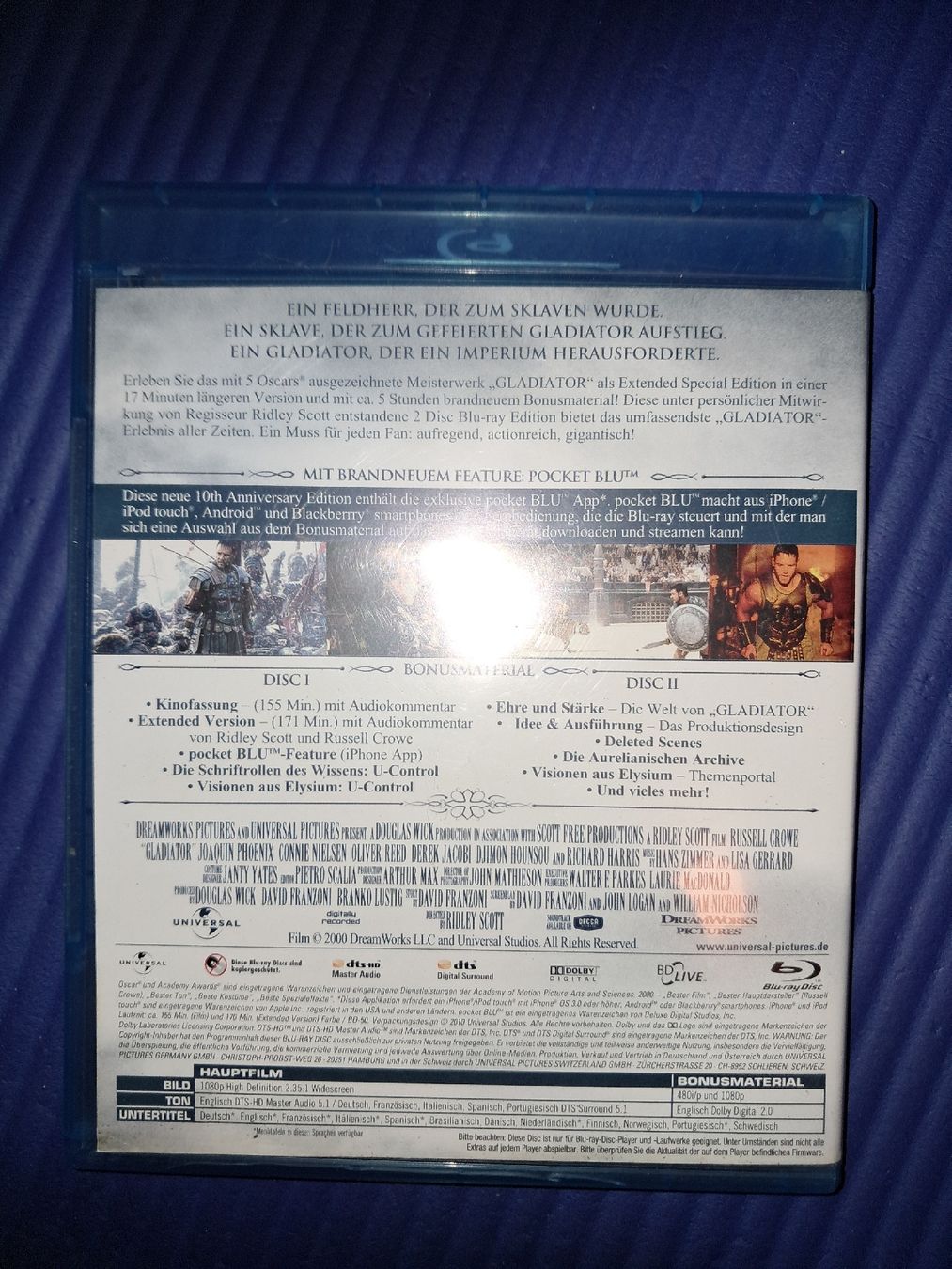 Alle DVDs: Gladiator - 2 Disc - 10th Anniversary Edition – Gebraucht aus Eschlikon TG von Rare_Ware 1