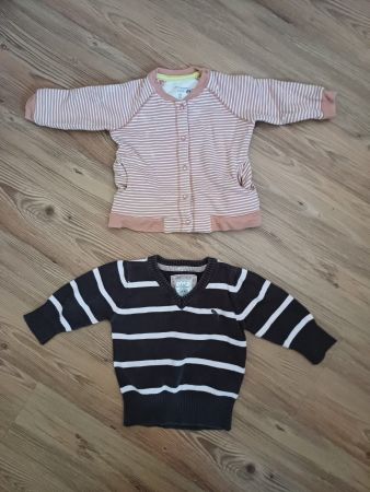 2 süsse Jungen Pullover Gr. 62/68 gestreift