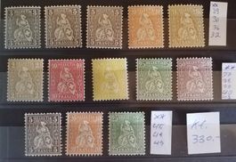 4019) Lot, Sitzende Helvetia, postfrisch Kt. 330.-