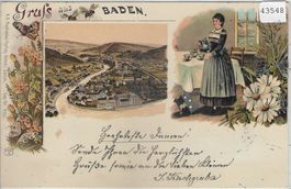 Gruss aus Baden - Litho