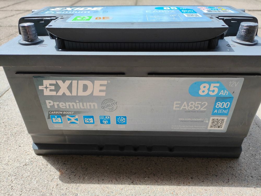 Autobatterie EXIDE EA852 85AH 800A