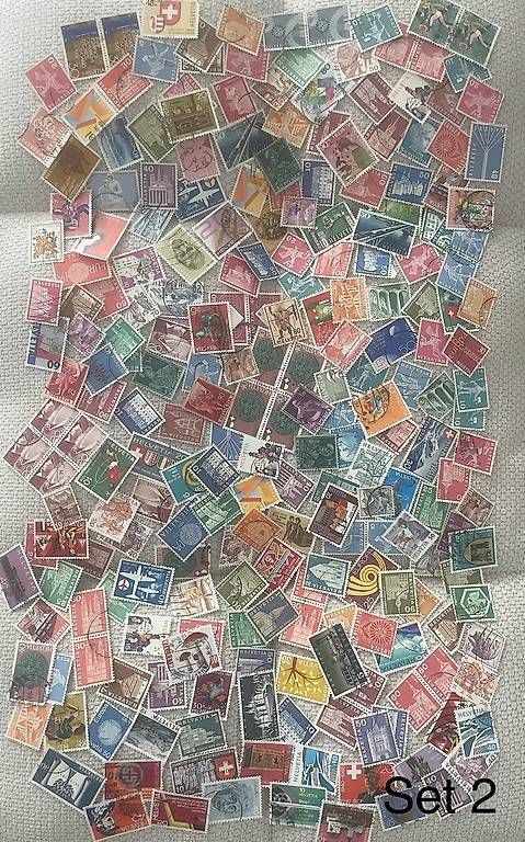 Tutti i francobolli: Ca. 200 Briefmarken gestempelt Schweiz (Set 2) – Usato da Reinach BL venduto da present4you